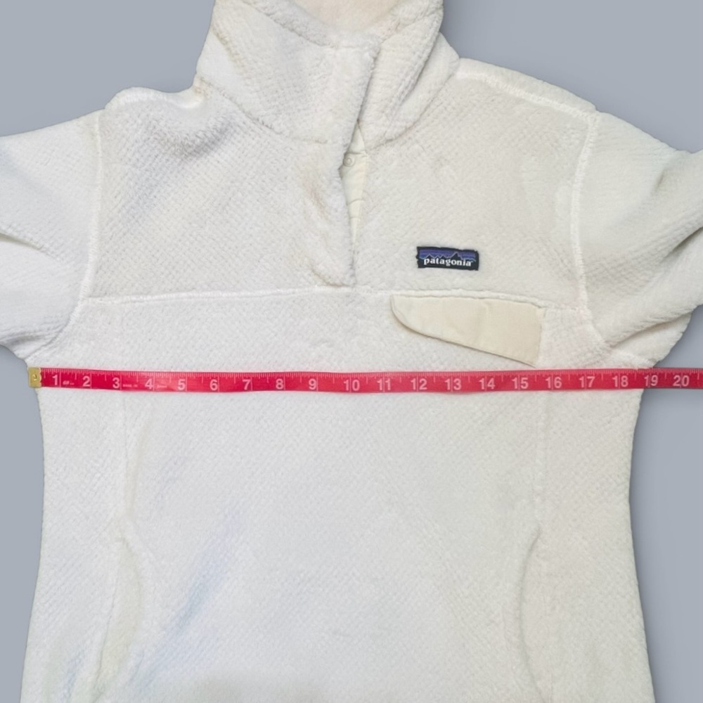 Patagonia Fleece Pullover Women's Re-Tool Snap-T Sz M Ivory Cream - Picture 10 of 15